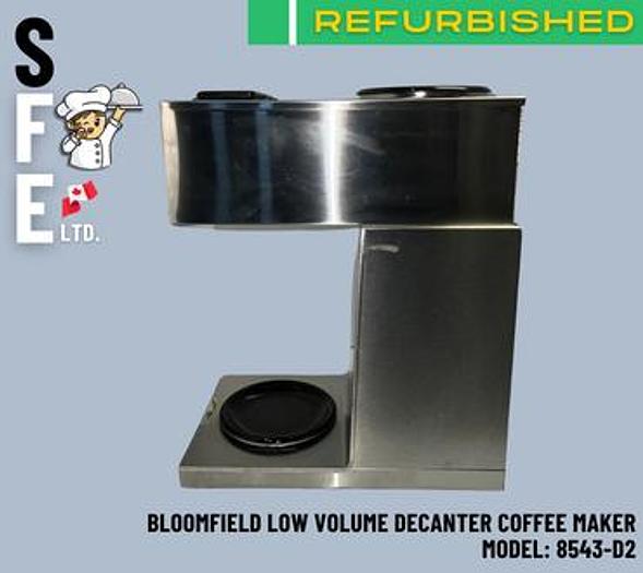Used Bloomfield 8543-D2 Low Volume Decanter Coffee Maker - Pourover, 1/2 gal/hr, 120v