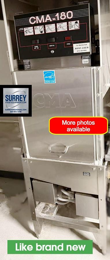 Used CMA Stainless Steel High Temperature Dishwasher - Model HTSB - LIKE NEW - TALL - GREAT FOR PANS, POTS AND BEER KEGS