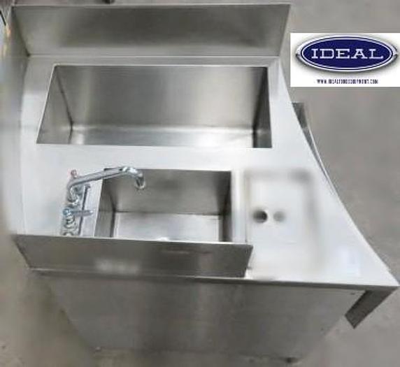 Used Curved - unique bar sink - ice well combo