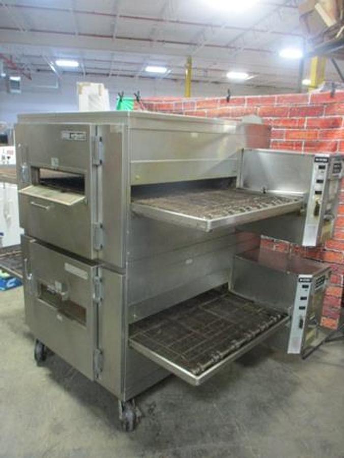 Used Lincoln 1040 Double Gas Conveyor Pizza Ovens