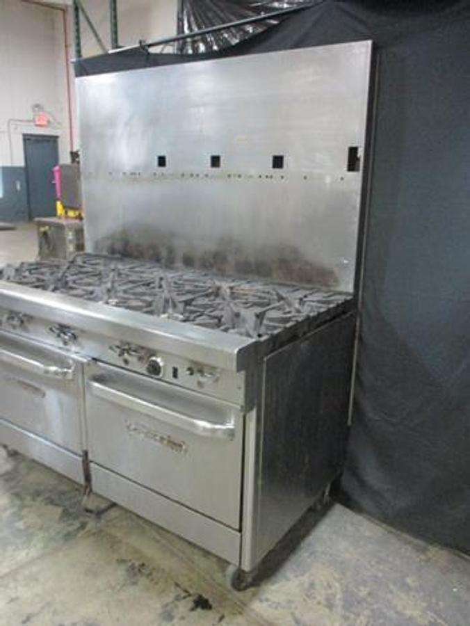 Used Southbend 60in 10 Burner Range With Double Oven On Casters