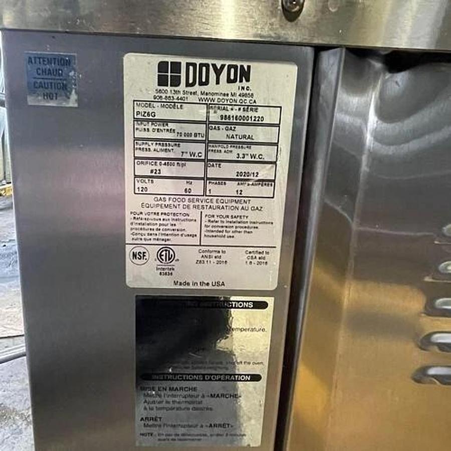 Used Doyon PIZ 6 - LIKE NEW - USED 3 MONTHS ONLY -c/w stand