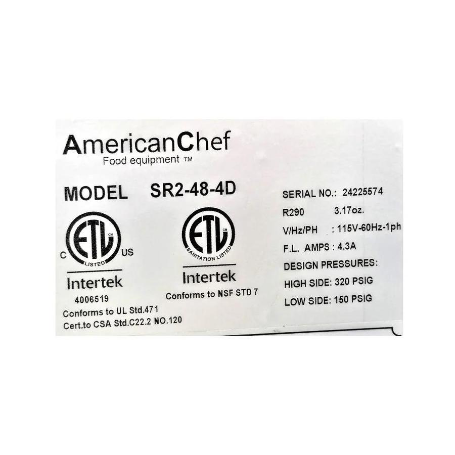 Used AmericanChef SR2-48-4D Mega Top Prep Table - WARRANTY