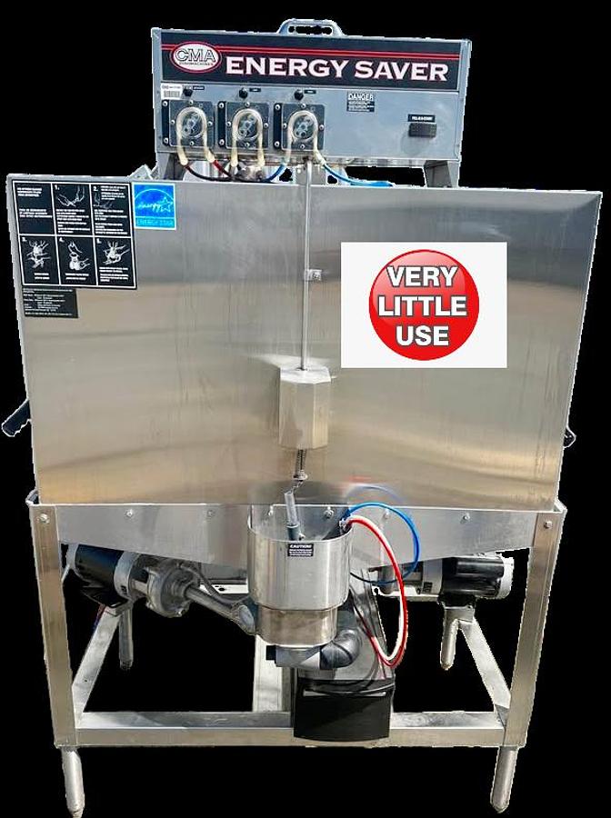Used Nice CMA Low Temp 2 Rack Commercial Dishwasher. Model B-2 - LIKE NEW CONDITION - LOW USAGE