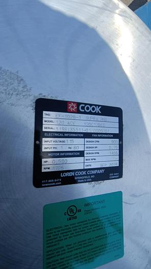 Used CFM Exaust Fan EF-102B-1