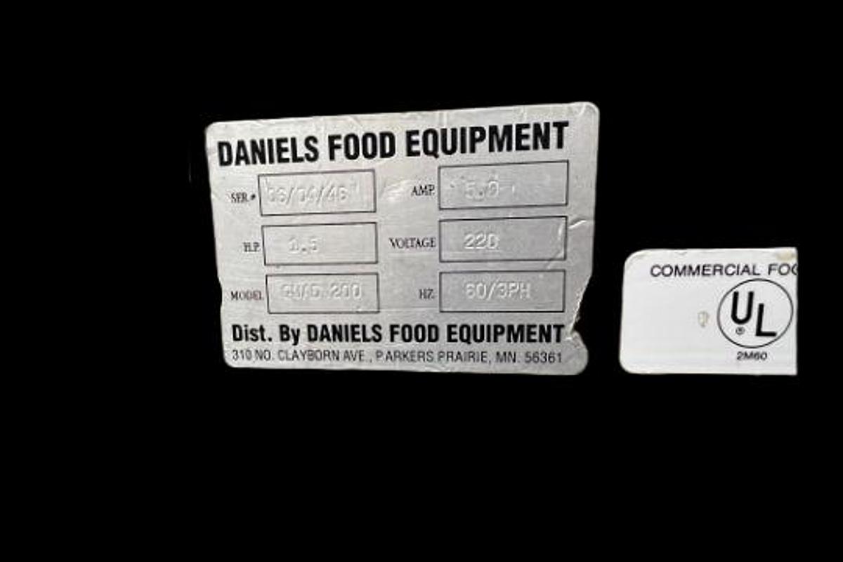 Used Daniels Quad 200 Ribbon Blender, Single Shaft, 220v, - open to offers