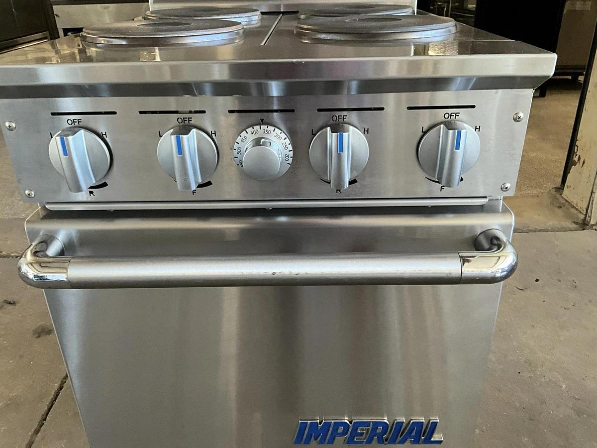 Used Imperial IR-4-E 24" commercial 4 Element Electric Range w/ Standard Oven