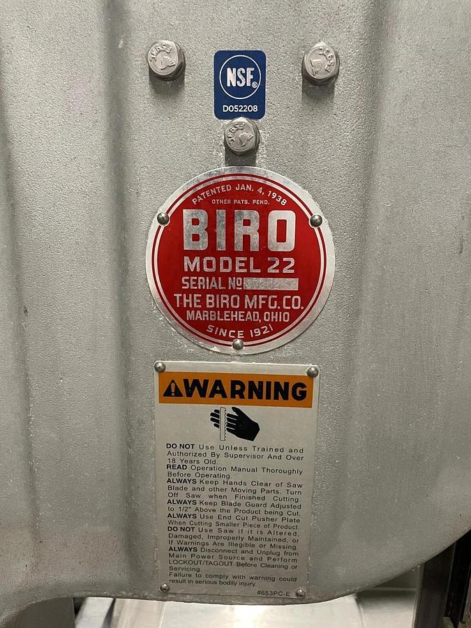 Used Biro Model 22 Meat Saw - price reduced