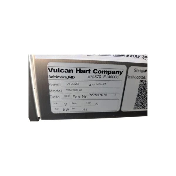 Used Vulcan V2MF061E-86 Combi Oven - Mini Jet