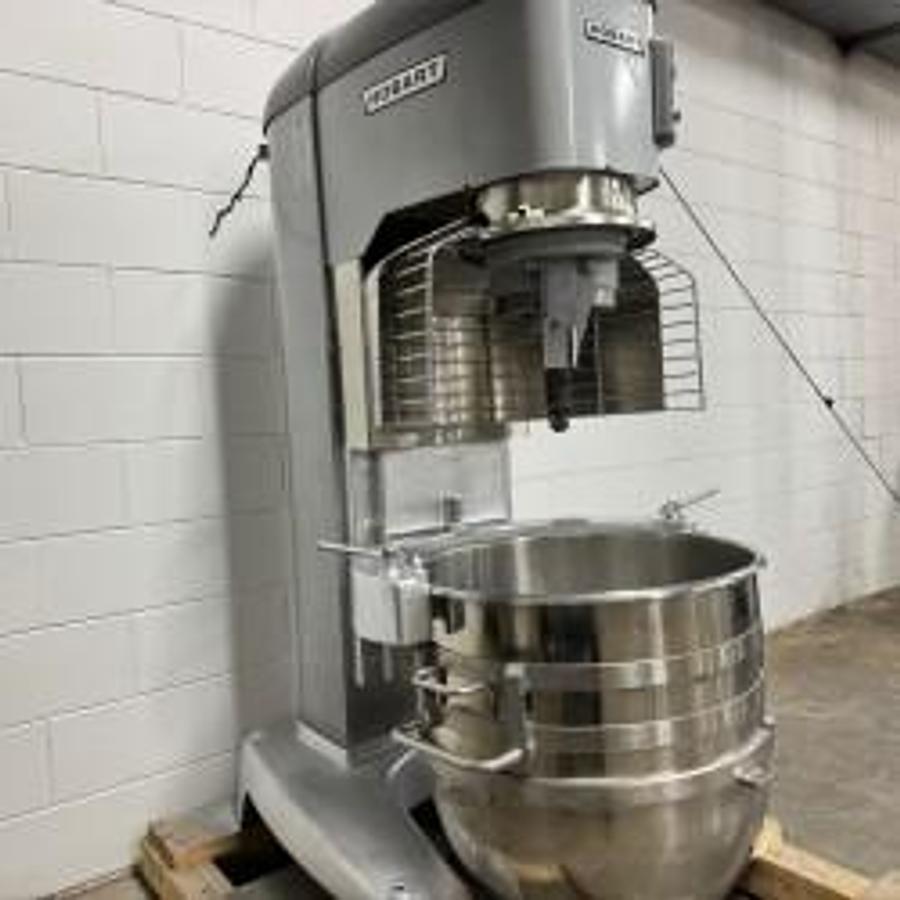 Used Hobart 140 Quart Mixer HL1400 With Bowl Guard and 80 Quart Step Down