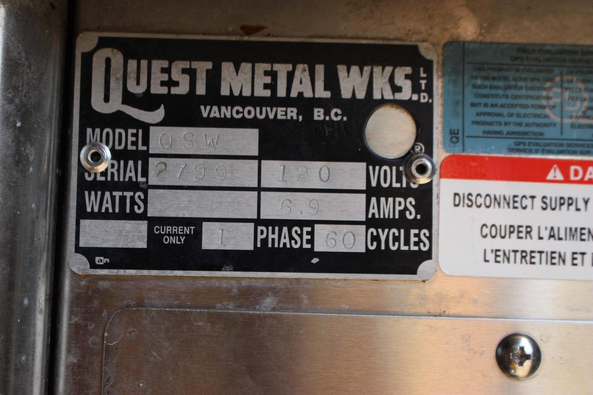 Used Quest Model: QSW Sink with Heated Bain Marie Combination