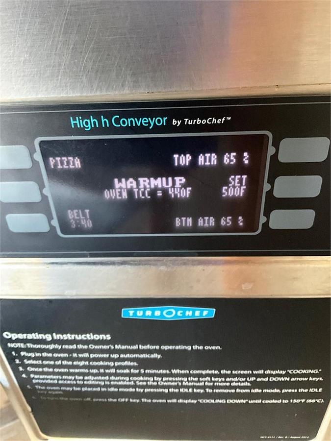 Used Turbochef triple stack oven with stand -HHC2020