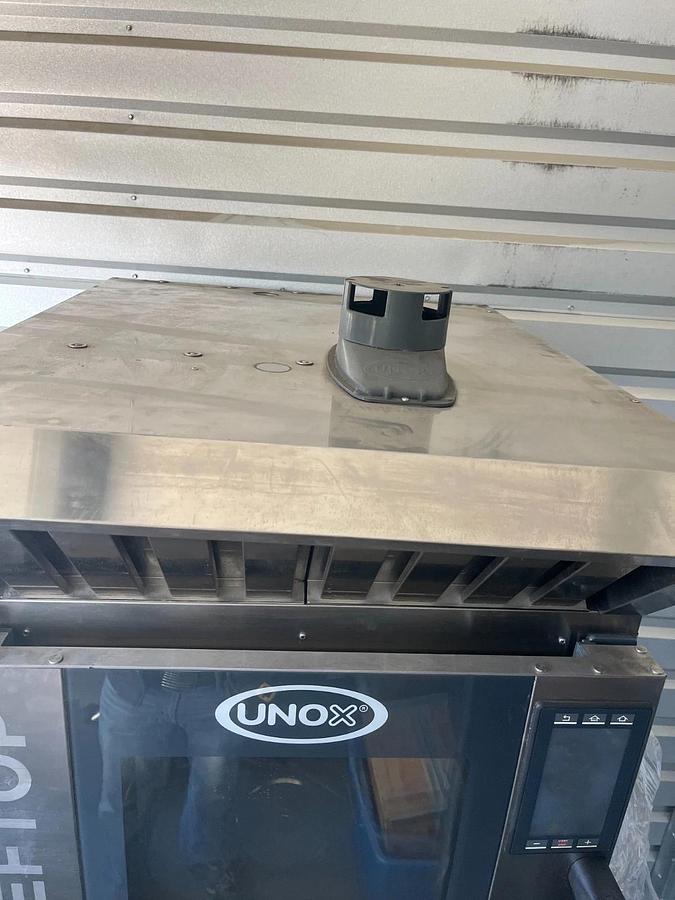 Used Unox Convection Oven w/Ventless Hood, slightly used 208/240v on rolling cart