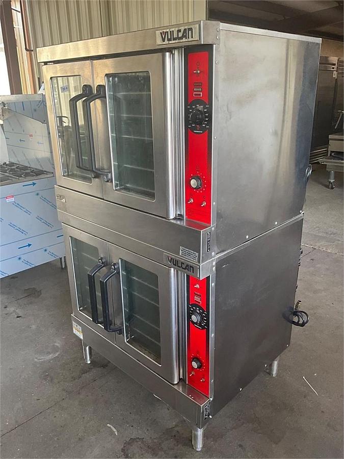 Used Vulcan gas double stack convection oven