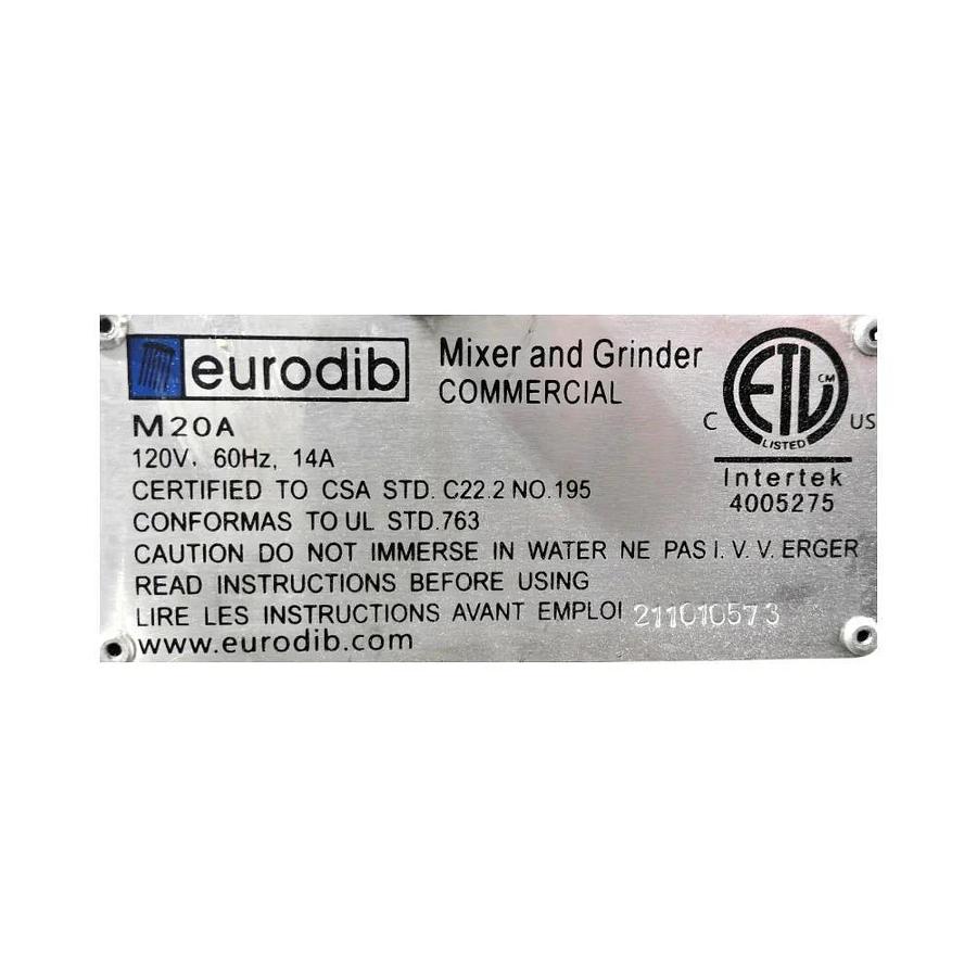 Used Eurodib M20A Planetary Mixer - 20 Quart