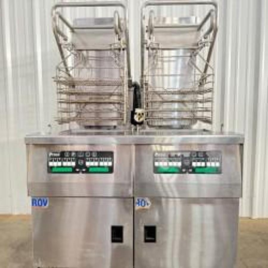 Used Pitco High Output Fryer Electric Dual with Filtration SELVRF Chicken