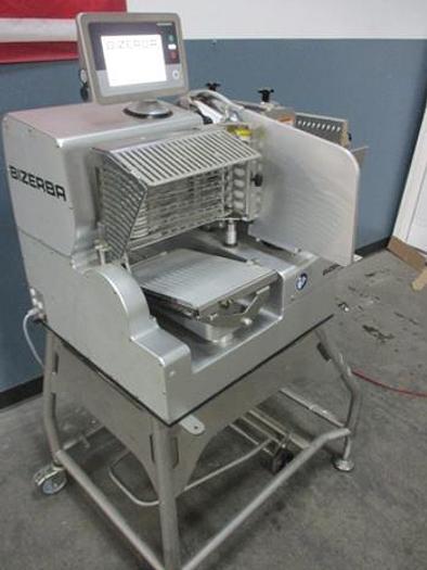 Used BIZERBA VSI330 F Vertical Meat Deli Cheese Slicer Stacker On Stand.