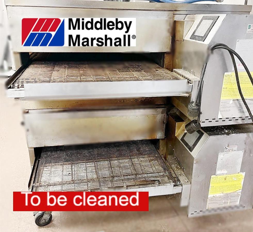 Used Conveyor Pizza Oven Middleby Marshall Gas PS640 G 2-Stack, Impingement WOW Ovens