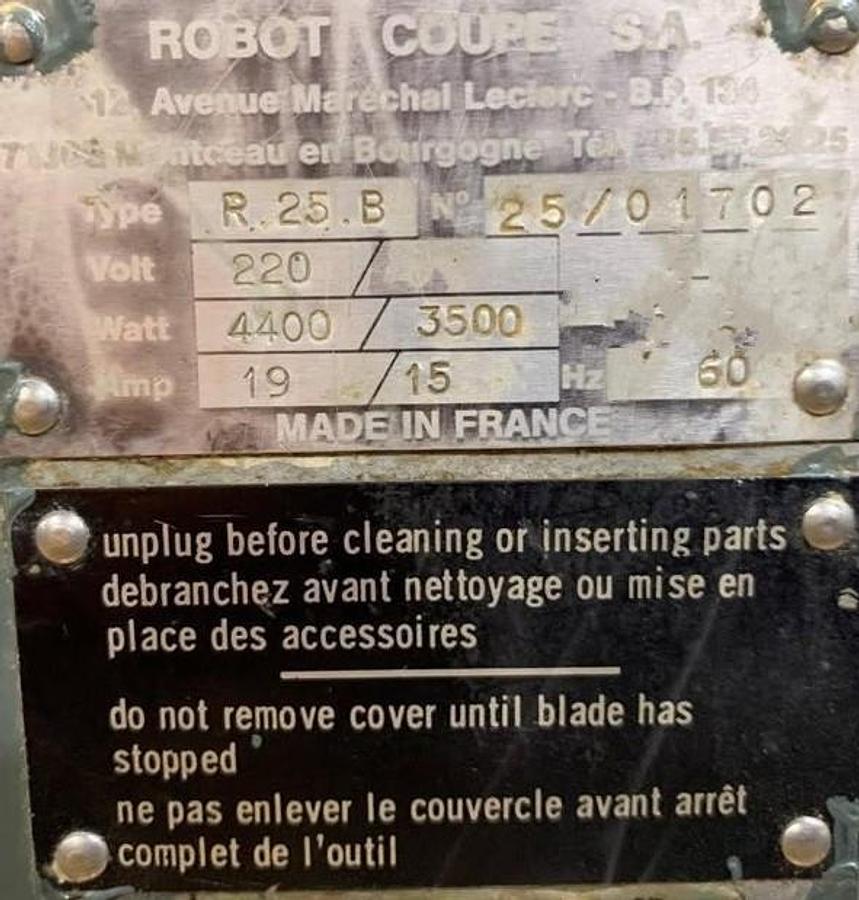 Used Robot Coupe Cutter/Mixer