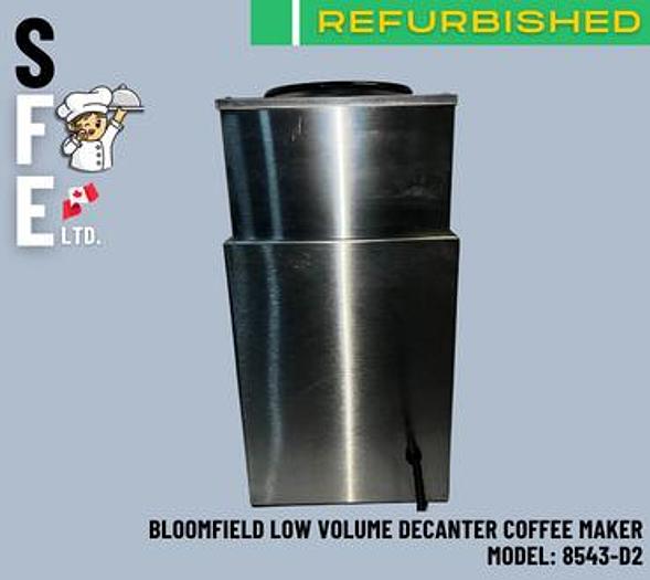 Used Bloomfield 8543-D2 Low Volume Decanter Coffee Maker - Pourover, 1/2 gal/hr, 120v