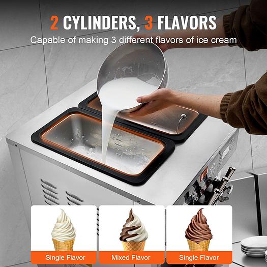 3 flavor soft serve machine