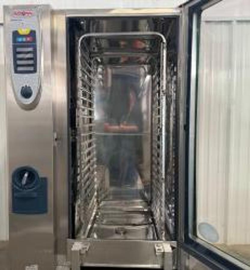 Used Rational Combi Oven Electric SCC202 With Roll In Rack