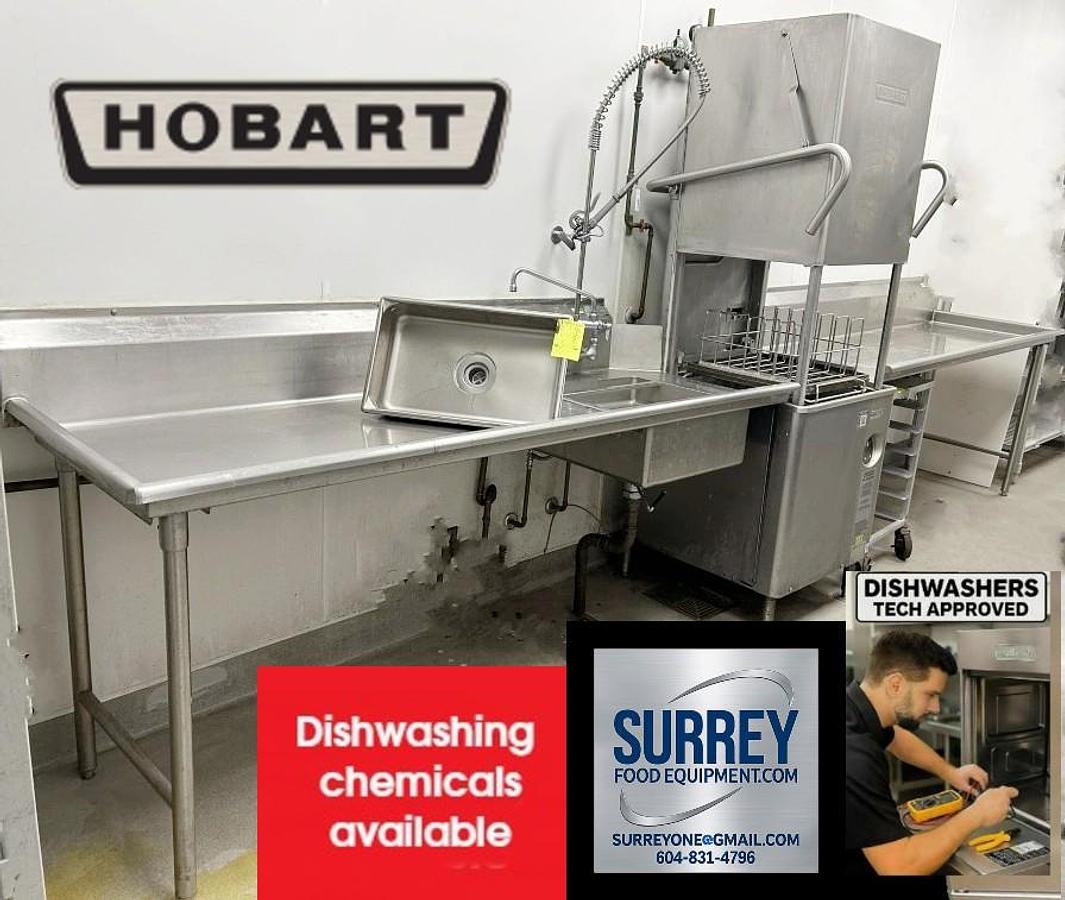 Used 2020 HOBART AM15VLT COMMERCIAL PANWASHER W/ IN AND OUT TABLE