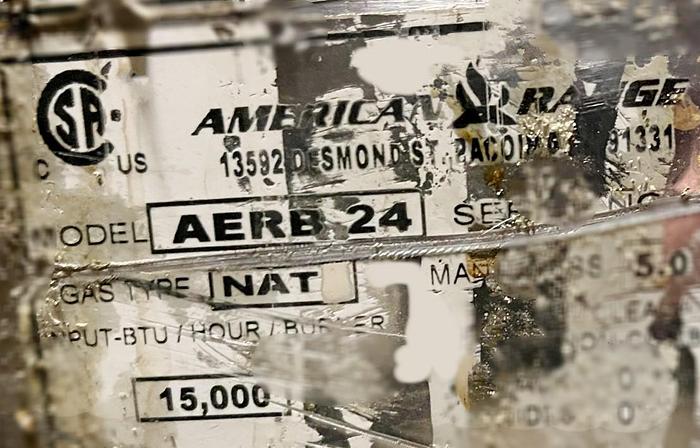 Used American Range 24" char broiler