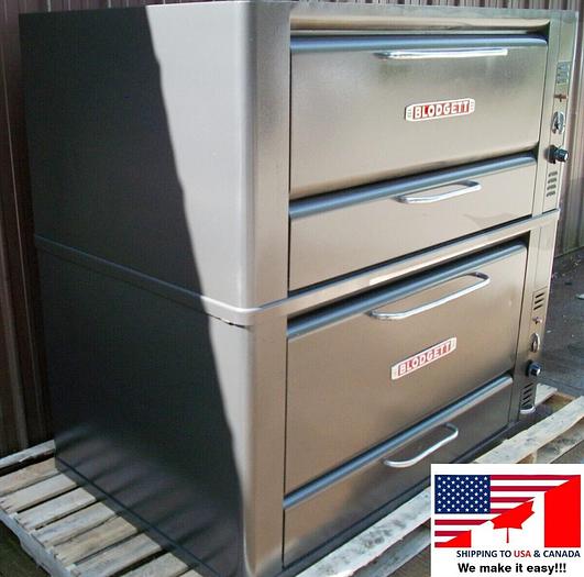 Refurbished BLODGETT 966/951 DOUBLE STACKED PIZZA OVENS WITH NEW STONES