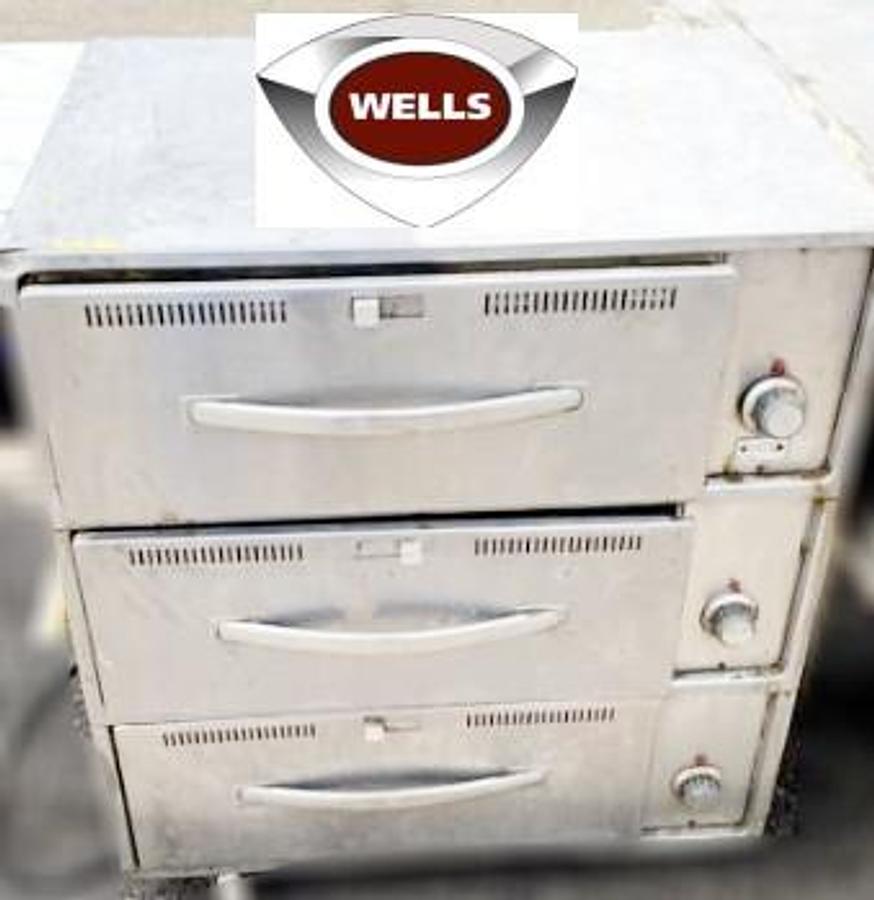 Used Wells 3 drawer food warmer 