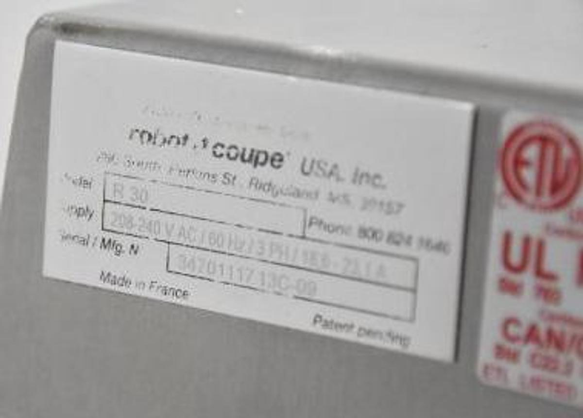 Used ROBOT COUPE R30 RSI 30B STAINLESS STEEL HEAVY DUTY FLOOR TYPE COMMERCIAL FOOD PROCESSOR WITH DIGITAL