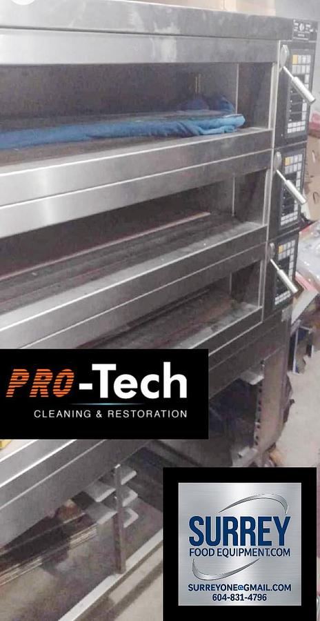 Used Miwe triple stack steam injected bread pizza oven