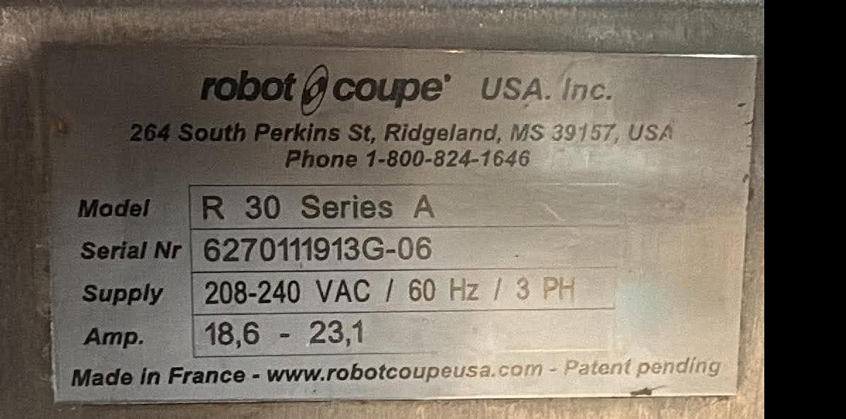 Used Robot Coupe Blixer 30 -VERY LITTLE USE