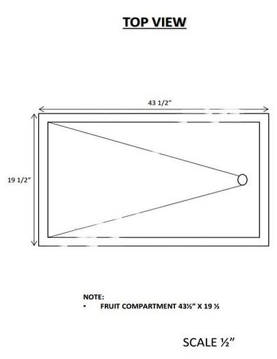 Stainless steel mobile cart - fruit - juice - coffee - etc