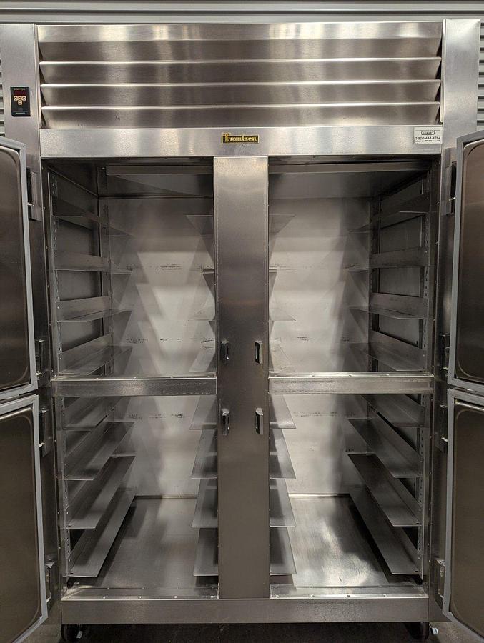 Used Traulsen AHT232WUT-HHS Spec-Line 58" 2-Section Stainless Cooler W/4 Doors - 2 available