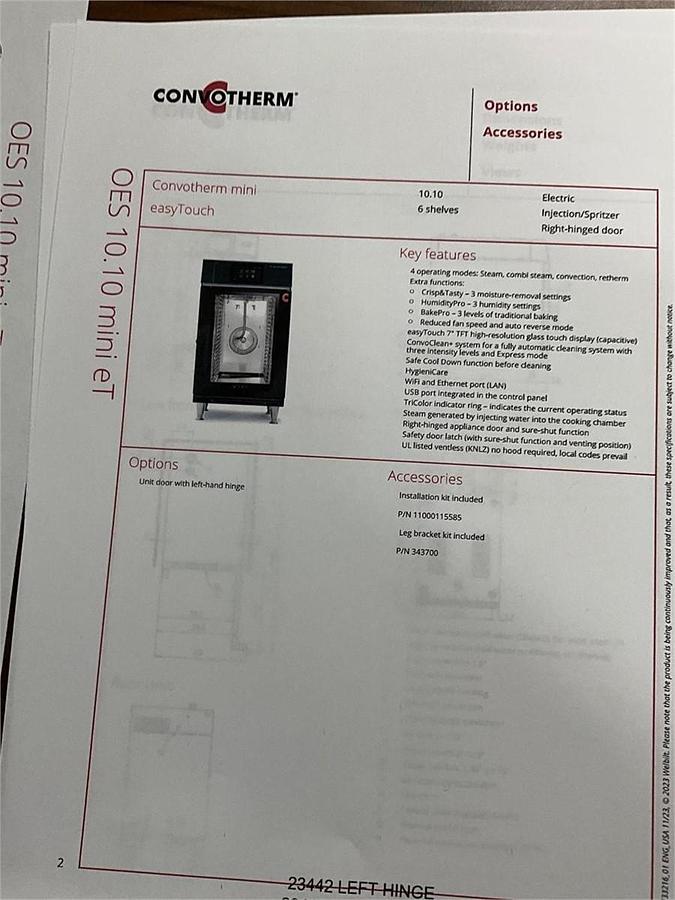 Used Convotherm 10.10 half size combi oven - BRAND NEW  - 2 AVAILABLE