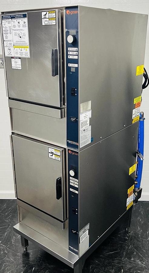Used Groen SmartSteam 100 Double Natural Gas Boilerless Convection Steamer (2) SSB-5G