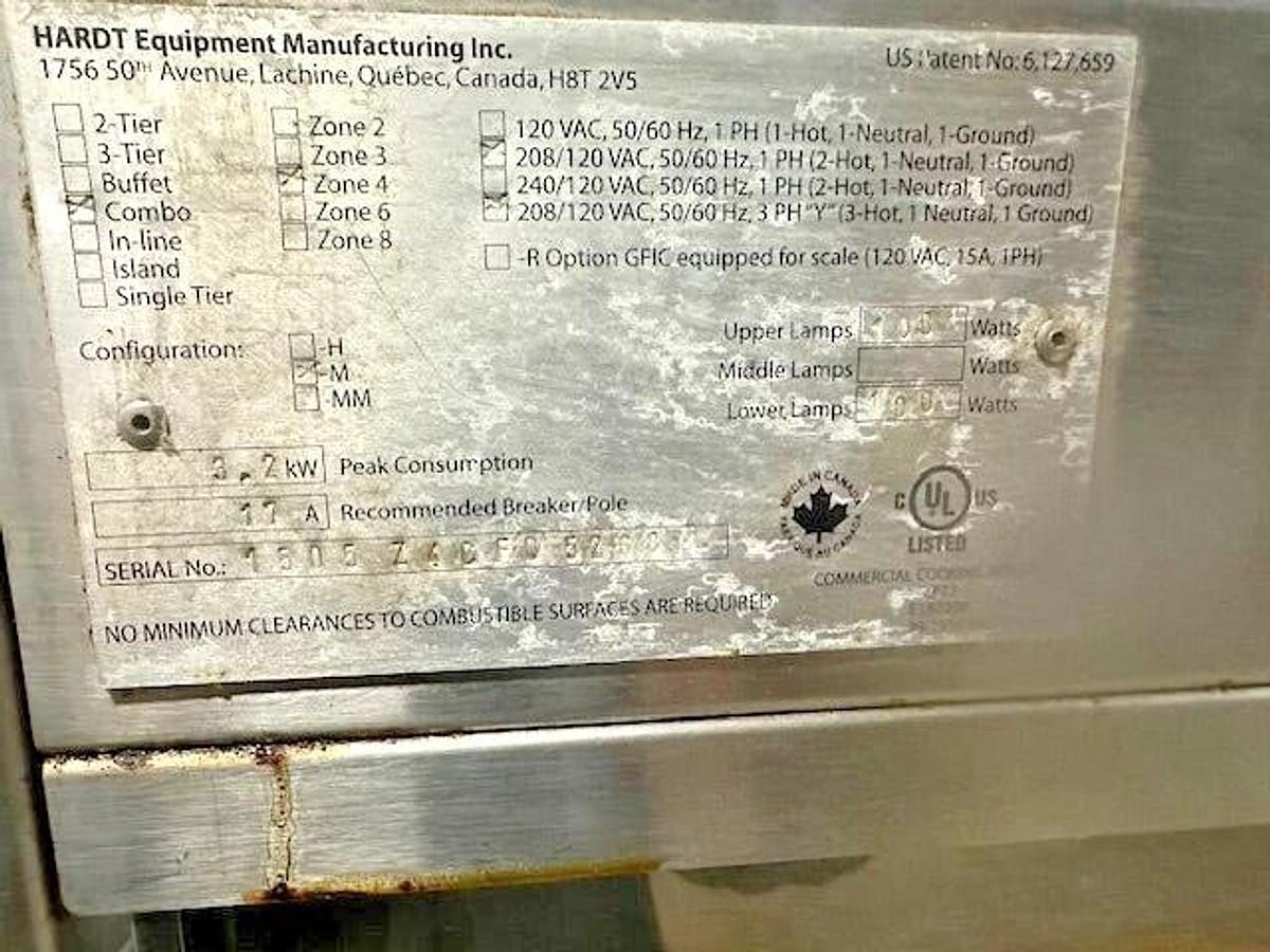 Used HARDT COMBO ZONE4, DUAL SERVICE HOT FOOD w/GRAB-N-GO FRONT MERCHANDISER DISPLAY