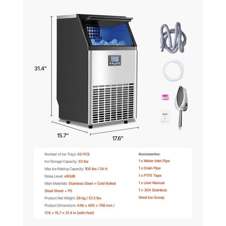 Used 100 LBS ICE CUBE MACHINE 