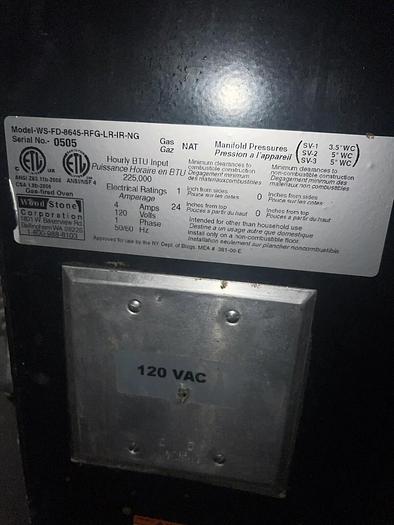 Refurbished Wood Stone Fire Deck Pizza Oven 8645