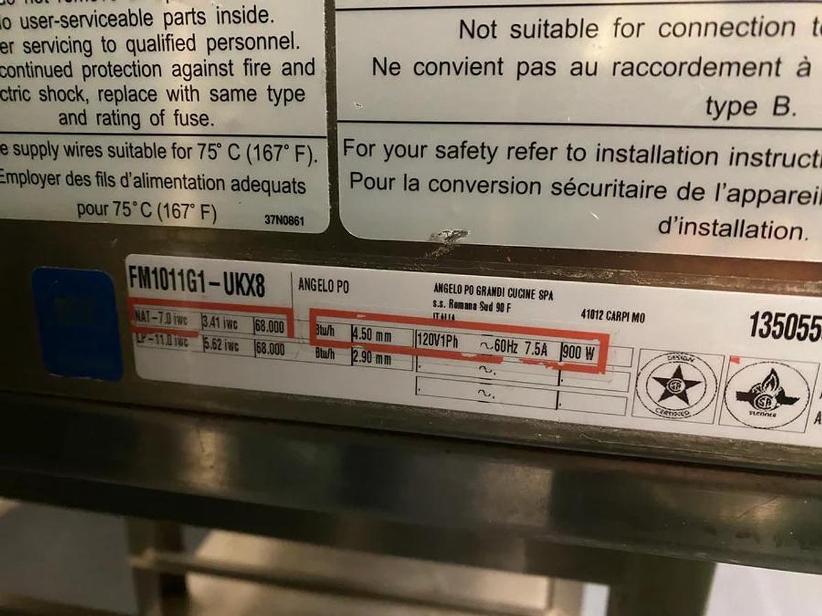 Used GBS Combistar by Angelo Po Combi Oven - GAS