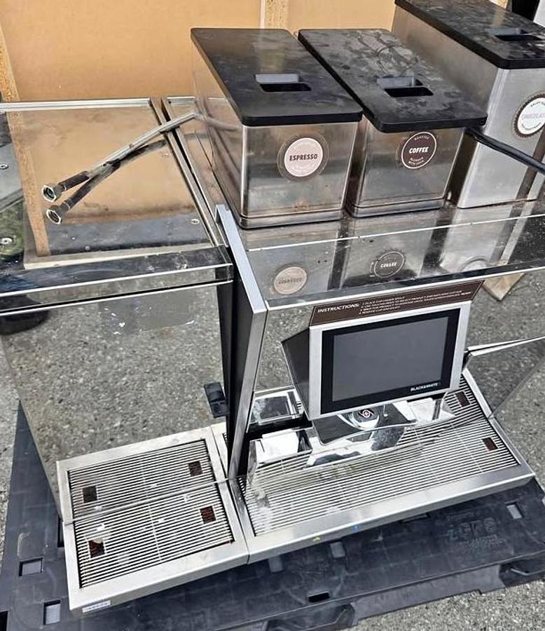 Used Black and White Thermoplan Cappuccino Machine with Cream Cooler - open to offers - 3 available