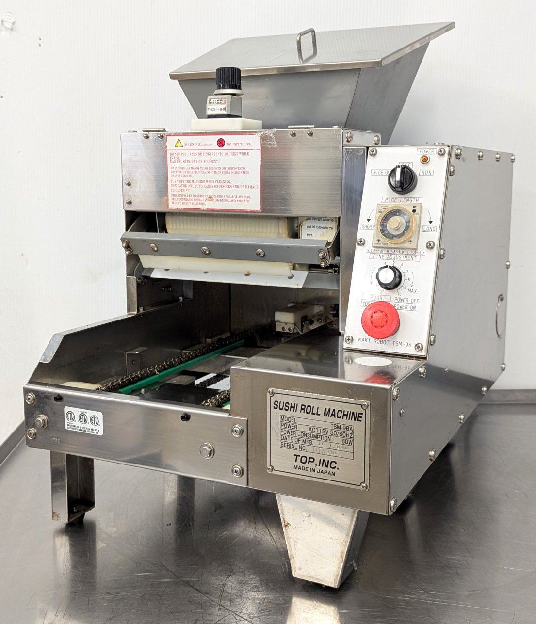 Used  X Top Inc TSM-98M Sushi Roll Machine