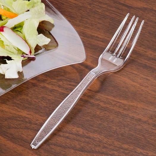 Heavy Weight  Plastic Fork -  AVAILABLE IN BLACK, WHITE, BEIGE OR CLEAR -1000 /