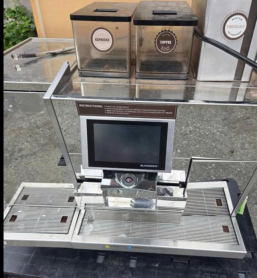 Used Black and White Thermoplan Cappuccino Machine with Cream Cooler - open to offers - 3 available