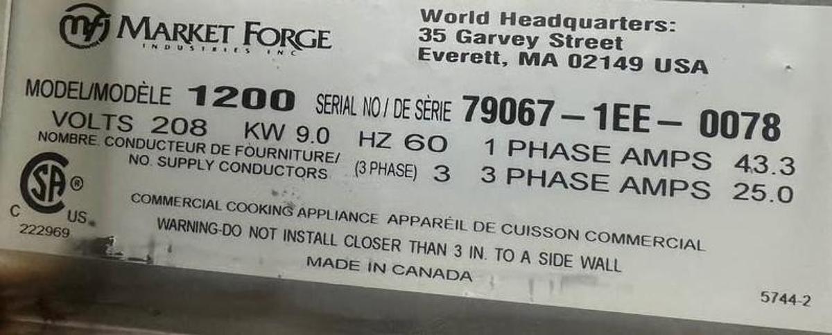 Used 12 Gallon Market Forge Electric Tilting Skillet/Braising Pal/Kettle - RARE USED ITEM