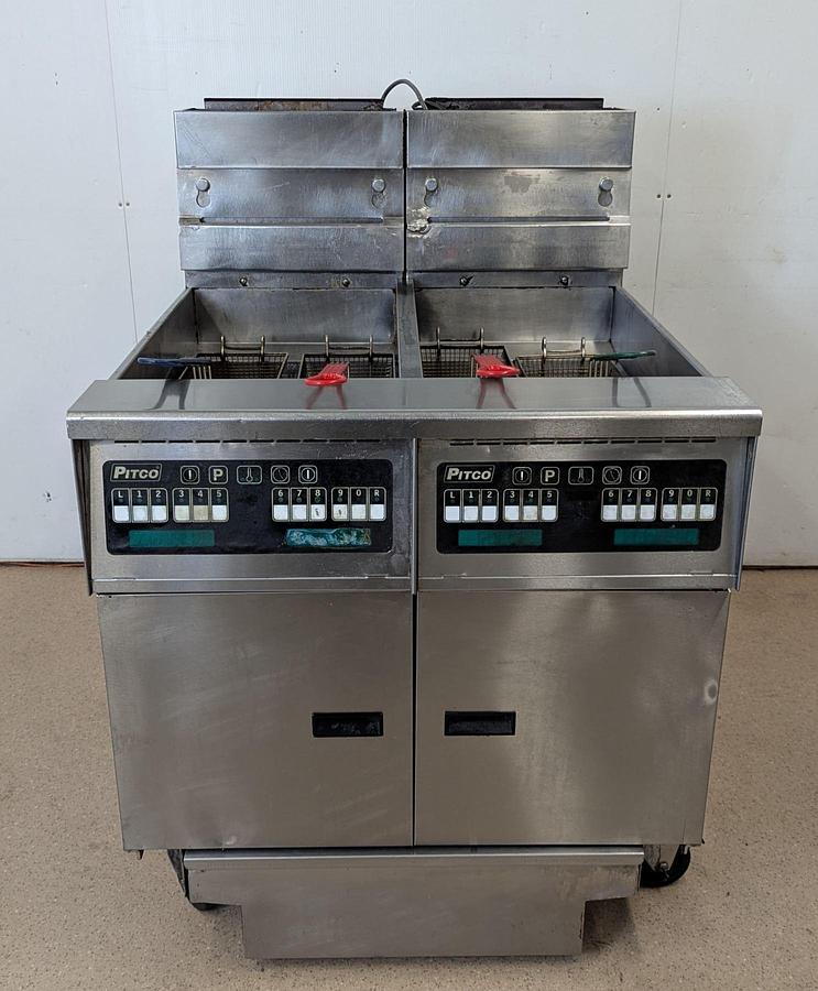 Used Pitco SG14 JS Dual Fryer With Filtration System
