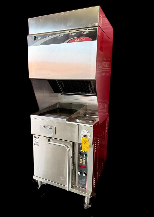 Used Wells ventless wvoc-2hfg 2 stove griddle and oven