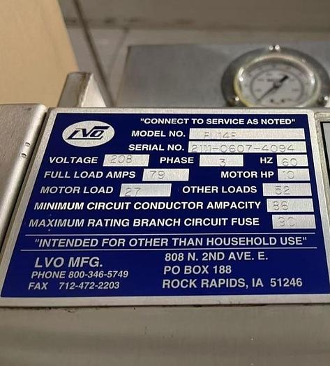 Used LVO pan washer model FL14E