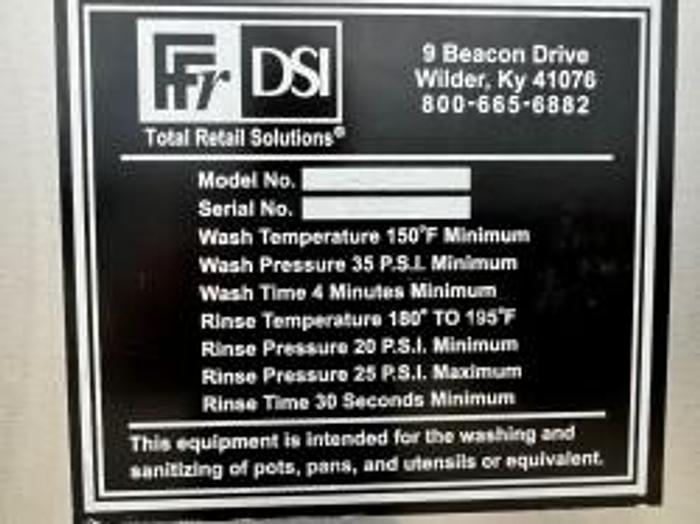 Refurbished Douglas Gas Pot & Pan & Washer SD20 W/Sprayer, Rack, & Fan